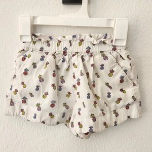 Baby Gap Elastic Waist Pineapple Shorts Size 4 Toddler Girls